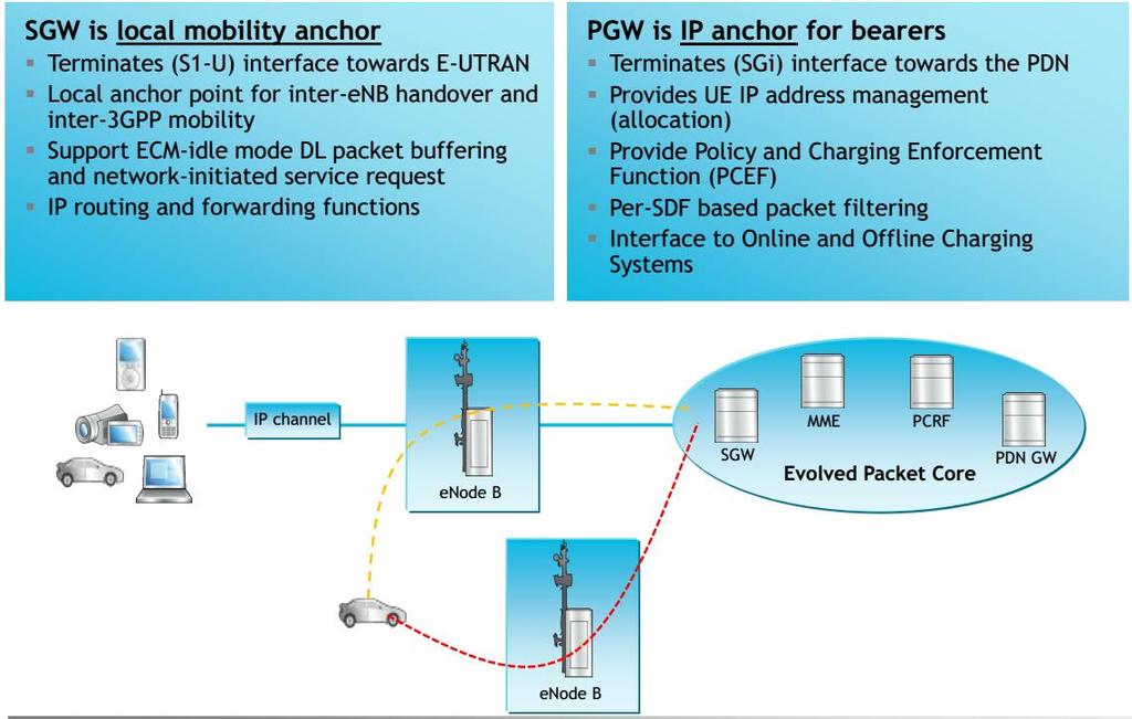 Serving Gateway (SGW) and Packet Data Network Gateway (PGW) [1]