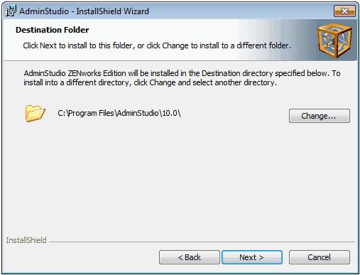Chapter 2: Installing AdminStudio 10.0 ZENworks Edition 7. Enter a User Name and Organization name to identify this installation of AdminStudio, and click Next to continue.