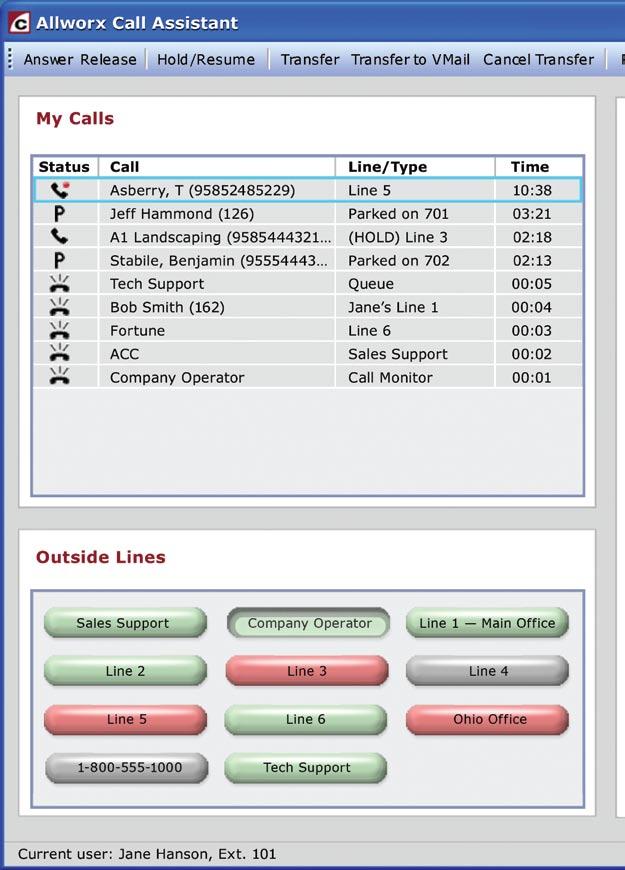Allworx Call Assistant Call Assistant is a PC-based answering position and personal call management tool that brings the power of enterprise call processing directly to your business.