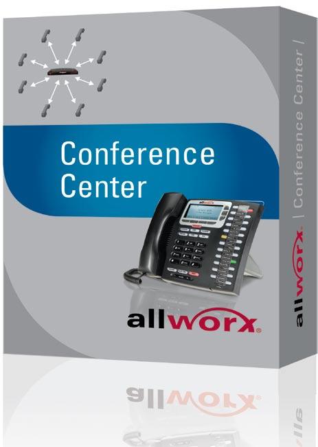 Allworx Conference Center When you re not able to be there in person, the optional Allworx Conference Center software allows you to confidently host conference calls with remote colleagues,
