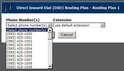 14. To map an extension, click Add New Entry. 15. Select: Adding a new entry Phone Number: Select the number you want to assign.