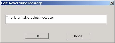 Click Advertising Messages in the Scales menu. This opens a dialog displaying the available advertising messages. Unused messages are listed as Spare. 2.