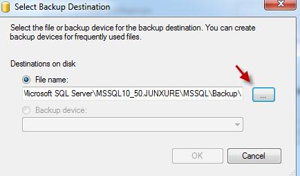 .. If a backup is already listed in the destination area, select it then click Remove.