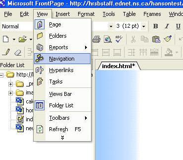 2. You will see a list of files in your web inside the left hand side of your screen and your index.