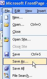 created on the Desktop. 1. Go to 'File' > 'Save As...' and click to open the window 2.