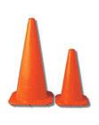 TRAFFIC SAFETY BASIC CONE STYLES: DW: Wide body design with BLACK BASE W: Wide body design with ORANGE BASE F: Slim line body design with ORANGE BASE FL: Narrow wind resistant profile with ORANGE