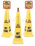 first, label b international 3005586 23946 36 wet floor (english/spanish), label f cone labels * Label A: 2 wet floor walk to the right, 2 wet floor walk to the left Label B: 1 wet floor walk to the