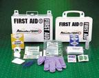 FIRST AID www.jacksonsafety.com 25 person kits Available in metal or polyethylene box Meets ANSI Z308.