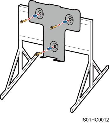 4 Installation Figure 4-9 Securing a rear panel Step 4 Hold the handle at the bottom of the SUN2000 with one hand and hold the end of the other handle near the SUN2000 top with the other end, and