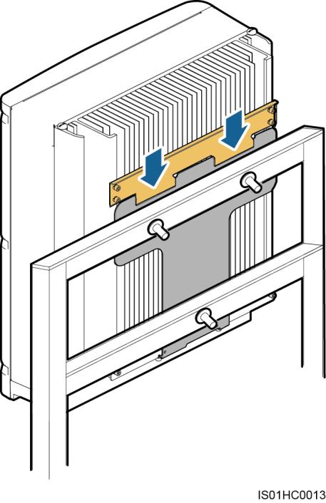 4 Installation Figure 4-11 Mounting a SUN2000 on a rear panel Step 6 Tighten the two hexagon