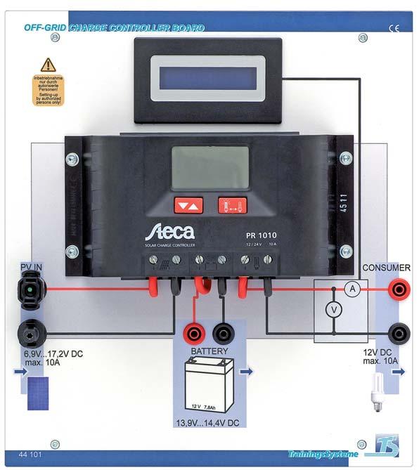 load current: 10 A Technical data: 44 106 Series Charge Controller Board Off-grid charge controller With