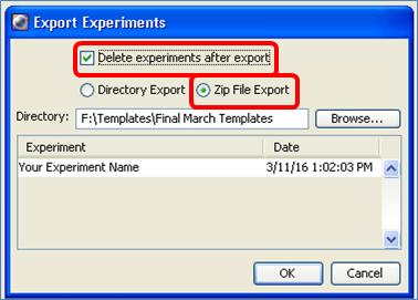 assay you perform. Right- Click on the experiment name, select the Export option at the bottom and then select Experiments (A).