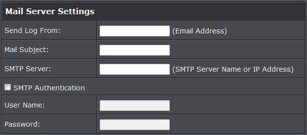 Configure your log You may want send your router log to your e-mail address or to an external log server (also known as Syslog server) so you can check it periodically while away from home.