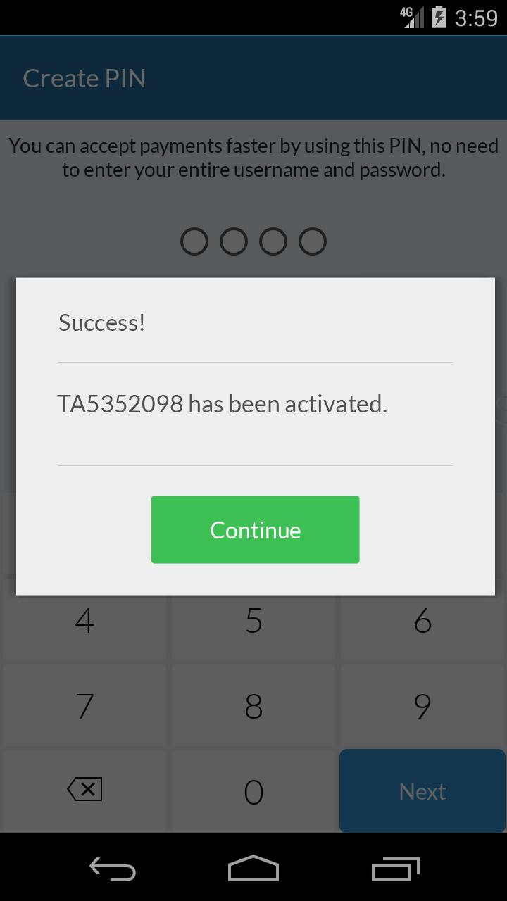 10. A dialog box will appear confirming the successful activation of your account.