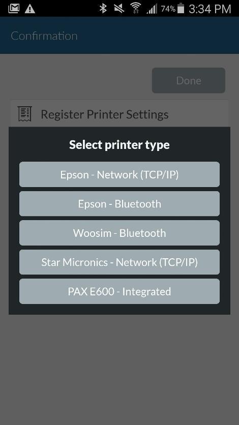 2. Select your printer model from the list of supported printers and follow the prompts