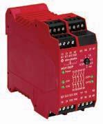 6 / 2011 MSR100 Dedicated Relays with Delayed 13849-1 and EN 60204-1 Stop category 0 and 1 Light curtain, E-stop, safety gate inputs Two immediate safety outputs Delayed outputs: 3 N.O. safety or 2 N.