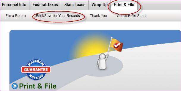 Note: You cannot electronically file an amended tax return.