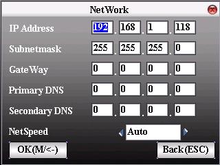 3.1.1 Network When Ethernet is used for communication of device and PC, the following settings