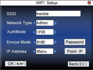 3.1.5 Wireless setup (Only for terminals with WI-FI) Before the device is used for wireless network, other physical groupware of 802.