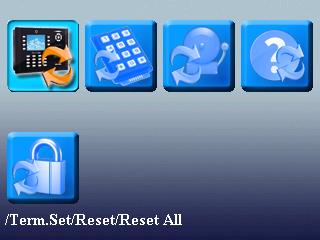 Factory reset: Make all the parameters in the device reset to the state of factory.