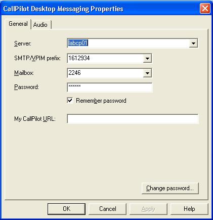 Changing your mailbox settings To view or change your CallPilot access settings Your administrator enters the default CallPilot access information for you. You can change these settings if required.
