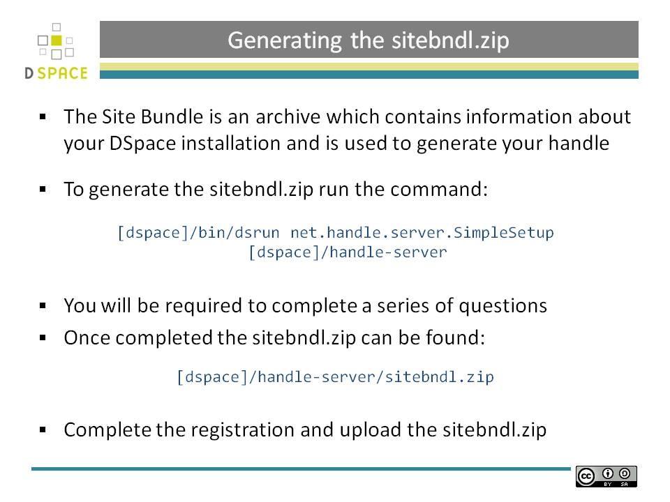 Generating the sitebndl.zip Generating the sitebndl.zip When running this script you will be asked a series of questions further information on generating the sitebndl.zip can be found at: http://www.