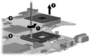 4. Remove the battery (see Battery on page 46). 5. Remove the following components: a. Hard drive (see Hard drive on page 47) b. Optical drive (see Optical drive on page 55) c.