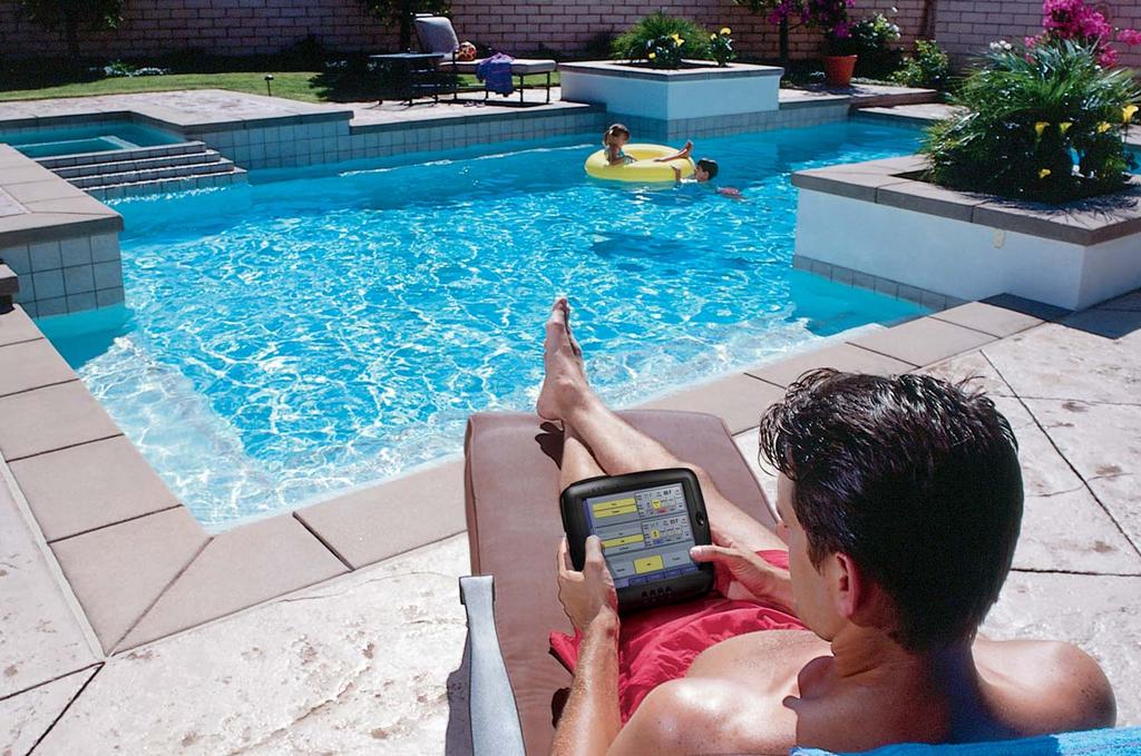 IntelliTouch makes pool service simpler, too You don t need to be home to greet a