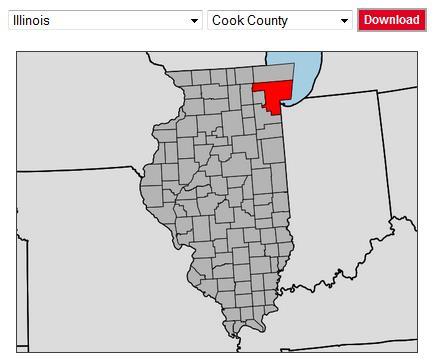3. Download SocScape data for selected county Download high resolution grids for Cook County, IL.