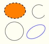 With a doubleclick on the rectangle you can edit its properties like pen, brush, etc. How to draw circles, ellipses and circle segments Seite 8 von 56 Select the CIRCLE mode from the mode section.