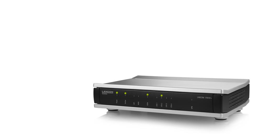 Router & VPN Gateways LANCOM 1781EF+ High-performance business VPN router with Gigabit Ethernet and fiber-optic for secure site networking The LANCOM 1781EW+ is a professional, high-performance VPN