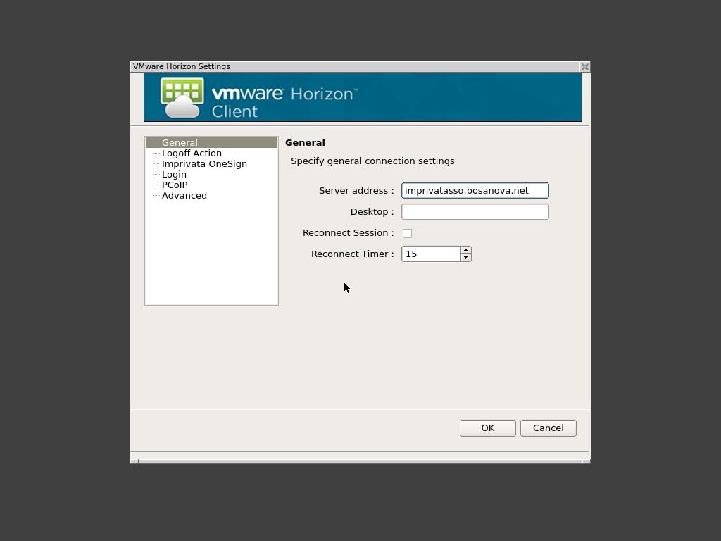 Setup Imprivata OneSign on VMware Zero Clients 4448v 5848qv Open zero client settings and run the VMware Horizon Settings configuration applet.