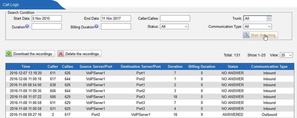 Reports Users could check the call logs, system logs on Status Reports page, and use the packet Tool and Port Monitor Tool to capture debug logs from S3200-FXS.