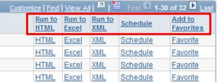 Output Options Once you locate the query you wish to run, you have the following options: Run the query to HTML (query results are displayed in a new web page) Run the query to Excel (query results