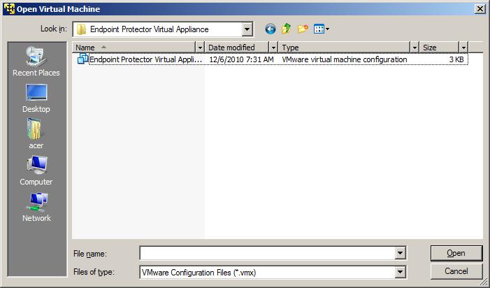 Extract the downloaded Endpoint Protector Virtual Appliance package and move the files to the path where your virtual machines