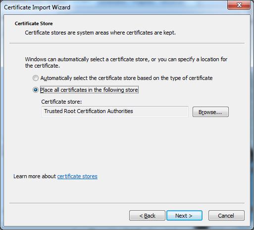 Wizard > Appliance Server Certificate.
