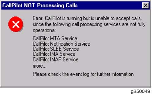108 Chapter 7 Configuring the CallPilot system CallPilot NOT processing calls Configuring Meridian