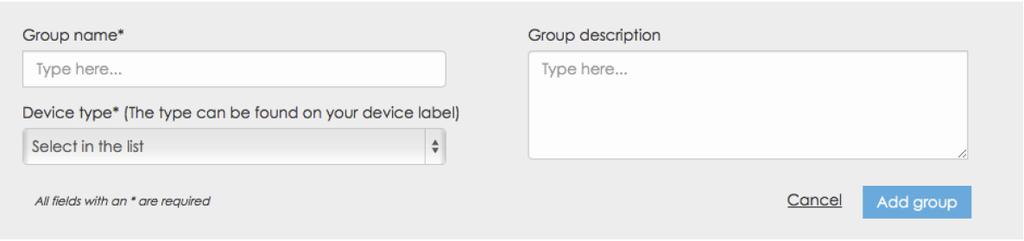group. Add a group To add a new group, click the 'Add Group' button within the Device section.