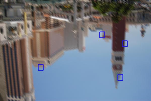 (d) (e) (f) Figure 4. A toy example. The unblurred binary alpha values. The blurred alpha values using the filter shown in (d). Our restored alpha values which is similar to the ground truth.