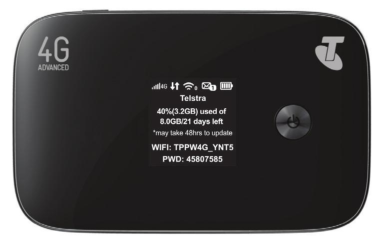 YOUR Telstra Wi-Fi 4G Advanced Pro X You need the following information to log on to your Telstra Wi-Fi 4G Advanced Pro X.