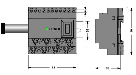 Digital 8 Transistors(PNP) ELC-E-16DC-DA-TN(PNP) 2 Digital / Analog+6 Digital 8 Transistors (NPN) ELC-E-PT100 3 PT100 ELC-E-AI(I) 4 (0/4.