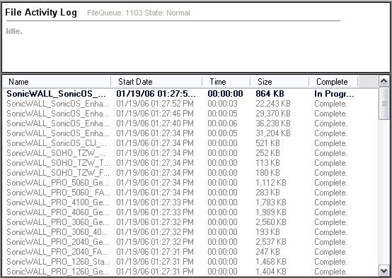 Setting up Your SonicWALL CDP Agent 8. To verify your common folder backup, view the File Activity Log. The file activity log displays the files that are currently backed up.
