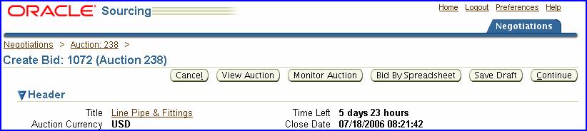 Section 5-3.3 Enter Auction Line Details (Upload Spreadsheet Bid) If you prepared your bid by spreadsheet, follow the instructions below to upload the spreadsheet.