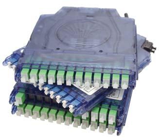 Application The Clearview Blue provides 12-24 ports of connectivity, scaling one cassette at a time, for patch and splice (Clearfield s in-cassette splicing solution), patch only (stubbed) or