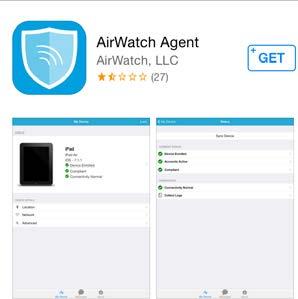 Type AirWatch into to search field