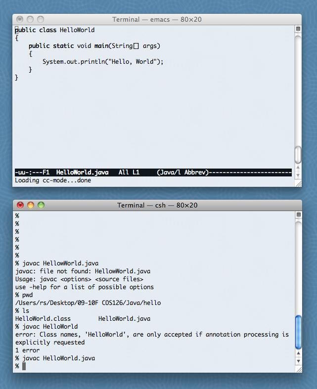 Program Development (virtual terminals) Program development in Java (using virtual terminals). 1. Edit your program. 2.