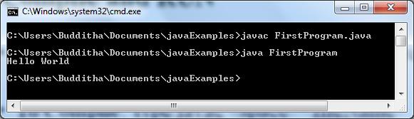 Compile and RUN Using command prompt go to the place where in your java file To Compile: type javac <space><filename> Javac