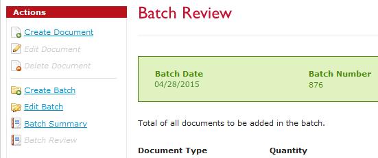 Editing Batches Only batches with the status of Pending or Rejected can be edited. Once a batch has been submitted, it cannot be edited unless it is rejected. To edit a batch: 1.