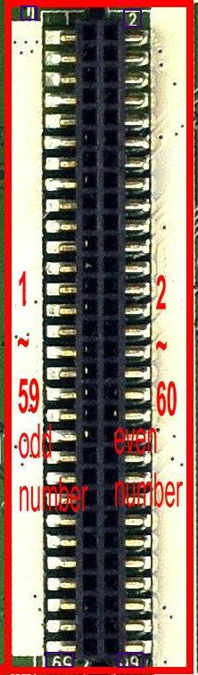 6 60-pin Assignment Figure 22: DIP Connector