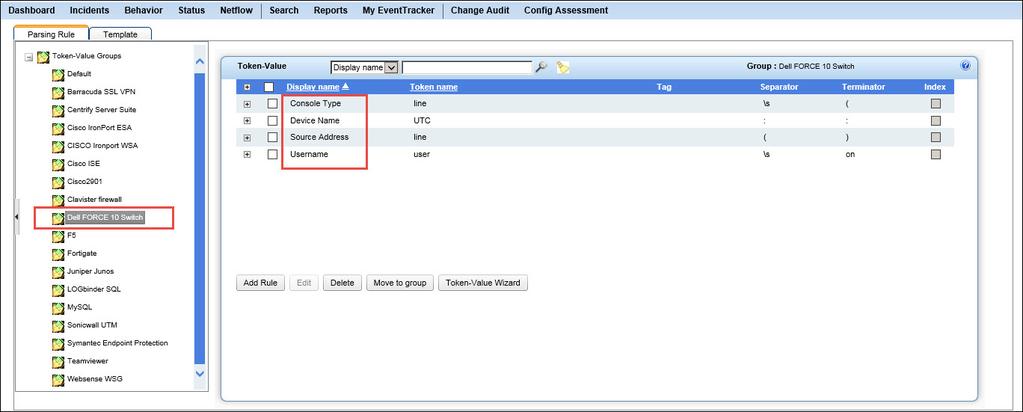 Figure 14 Verify Dell FORCE10 Switch Flex Reports 1. Logon to EventTracker Enterprise. 2.